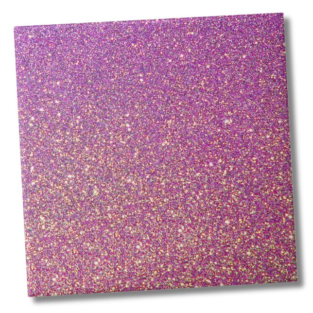 Girly Pink Glitter Pattern Ceramic Tile (Pink Ombre Glitter Background Ceramic Tile)