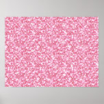 Girly Pink Glitter Printed Poster at Zazzle