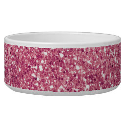 Girly Pink Glitter Sparkle Glitz  Bowl