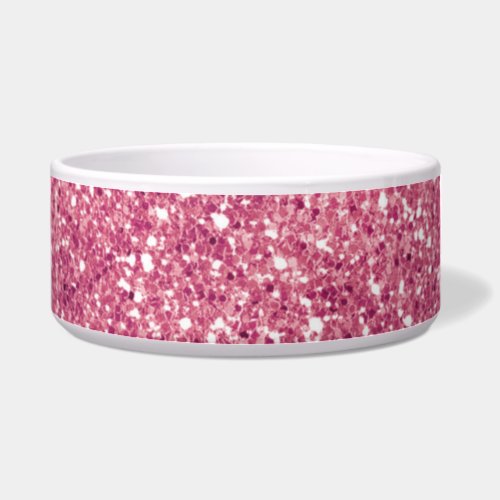 Girly Pink Glitter Sparkle Glitz  Bowl