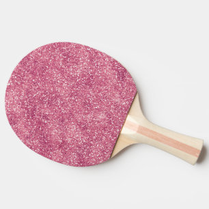 Girly Pink Glitter Sparkle Glitz Ping Pong Paddle