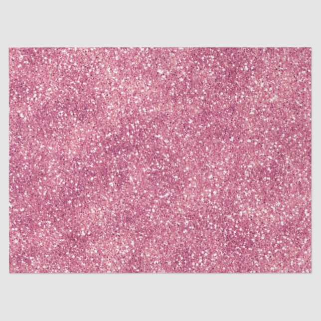 Girly Pink Glitter Sparkle Glitz    Tissue Paper (Front)