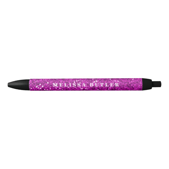 Girly Pink Glitter Trendy Pen (Front)