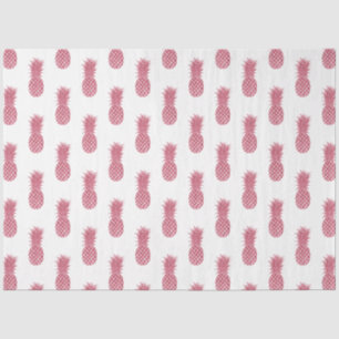 Girly Pink Glitter Tropical Pineapples Tissue Paper