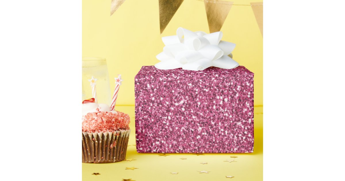 Blush Pink Glitter Wrapping Paper