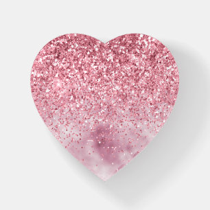 Girly Pink Glitz Glitter Glam Sparkle Paperweight