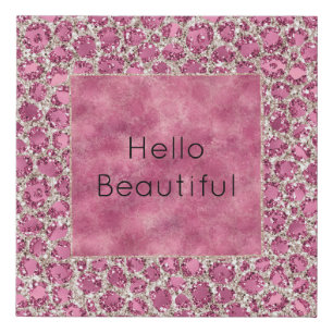 Girly Pink Glitzy Glam Glitter Leopard Print