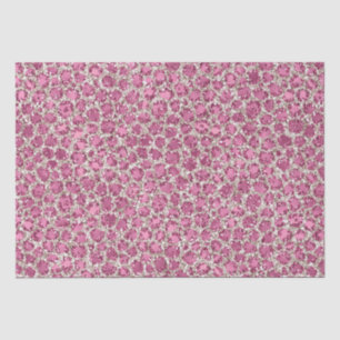 Girly Pink Glitzy Glam Glitter Leopard Print Tissue Paper