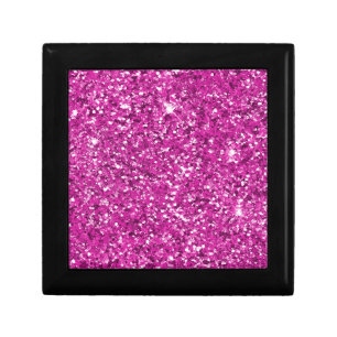 Girly Pink Glitzy Glitter Gift Box