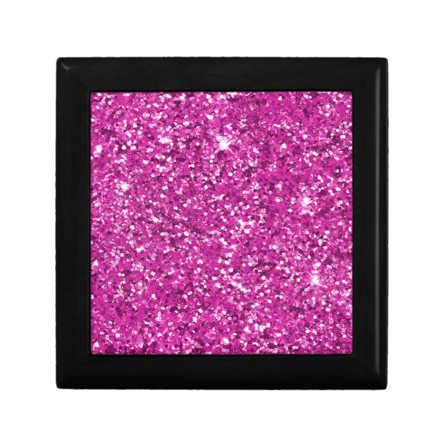 Girly Pink Glitzy Glitter Gift Box (Front)