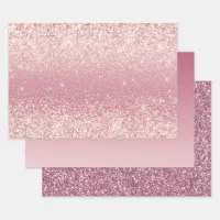 Metallic Iridescent Rainbow Pink Aqua Purple Girly Wrapping Paper