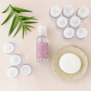 Girly Pink Glitzy Leopard Print Hand Sanitizer