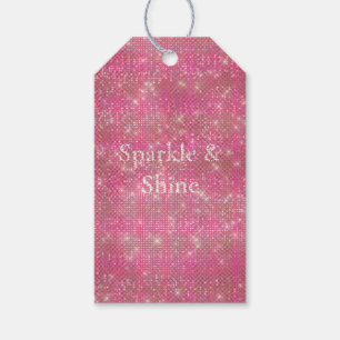 Girly Pink Glitzy Sparkle Gift Tags