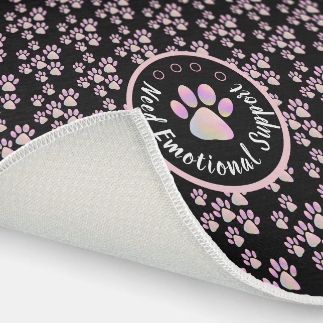 Girly pink gradient cute Paw art Prints Pattern  Outdoor Rug (Outdoor)