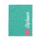 Girly Pink Heart Cute Trendy Chevrons and Name
