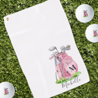 Girly Pink Initial Name Monogram