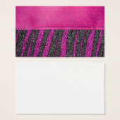 Girly Pink Leather Zebra Pattern Glitter Print (Front & Back)