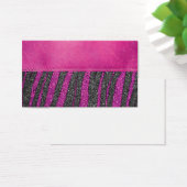 Girly Pink Leather Zebra Pattern Glitter Print (Desk)