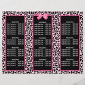 Girly Pink Leopard Print Bow Boutique Brochure (Back)