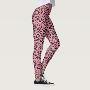 pink animal print leggings