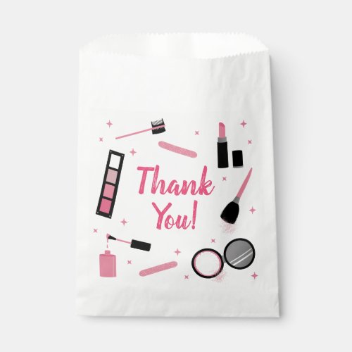 Girly Pink Makeup Glamour Birthday Favor Bags