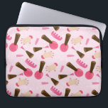 Girly Pink Manicurist Nail Polish Pretty Pattern Laptop Sleeve<br><div class="desc">Adorable manicurist gift featuring pretty pink nail polish bottles,  painted nails and other beauty products on a beautiful pink electronics bag.</div>