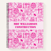 girly pink modern Architectural Blueprint Engineer