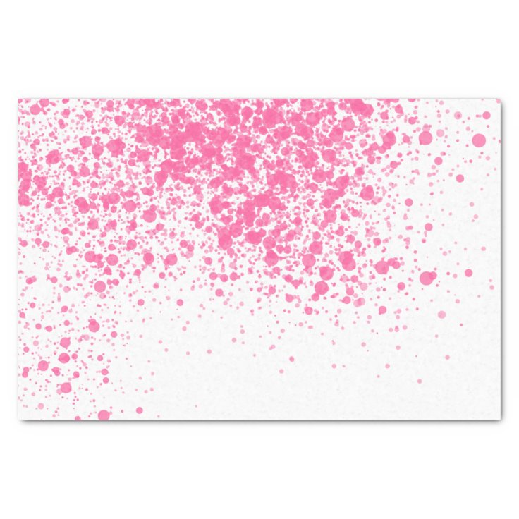 Girly pink modern splatters paint pattern tissue paper | Zazzle