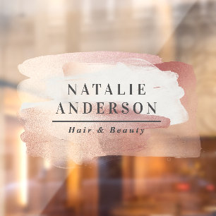 Girly Pink Modern Watercolour Branding Sign