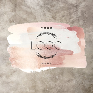 Girly Pink Modern Watercolour Branding Sign Floor Decals