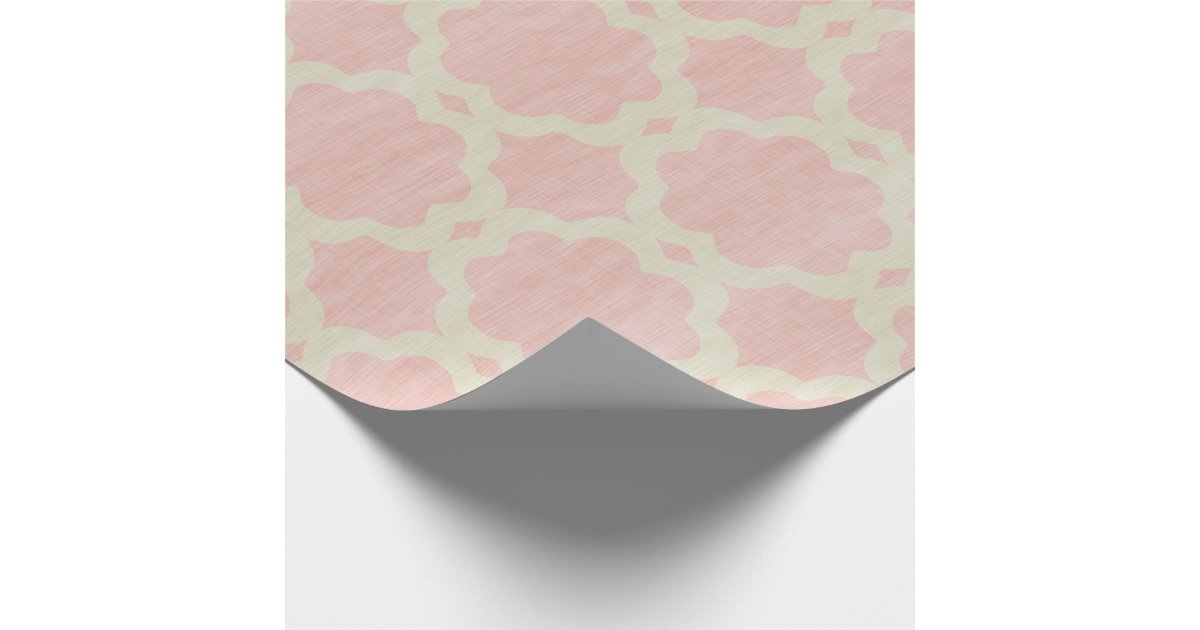 Girly pink moroccan wrapping paper | Zazzle