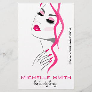 Girly Pink Nail Salon Hair Stylist Makeup Artist Flyer