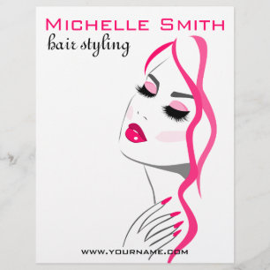 Girly Pink Nail Salon Hair Stylist Makeup Artist Flyer