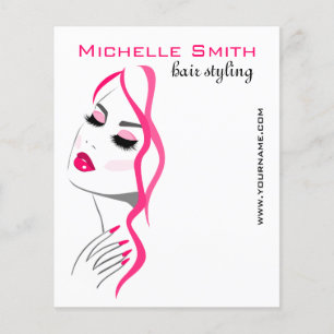 Girly Pink Nail Salon Hair Stylist Makeup Artist Flyer