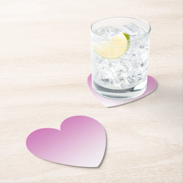 Girly Pink Ombre Paper Coaster (Insitu)
