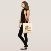 Girly Pink Owl Budget Tote (Front (Model))