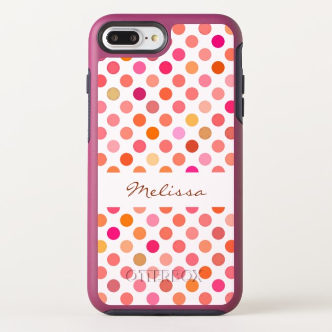 Girly Pink Polka Dot OtterBox iPhone 8/7 Plus Case