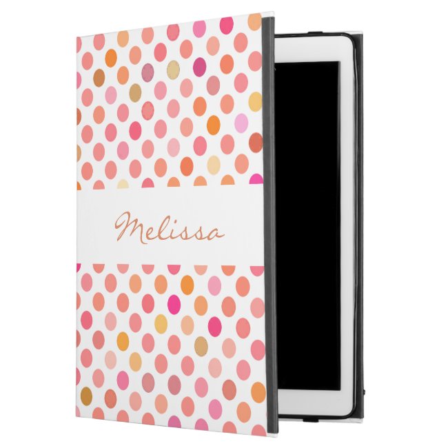 Girly Pink Polka Dots iPad Pro Case