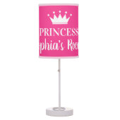 Girly pink princess lamp for cute girl's bedroom (Front)