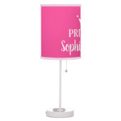 Girly pink princess lamp for cute girl's bedroom (Left)