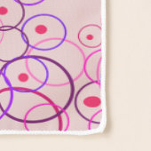 Girly Pink Purple Circles Pattern Chiffon Scarf (Detail)