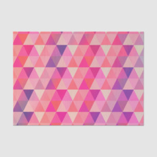 Girly Pink Purple Geometric Pattern Tissue Paper
