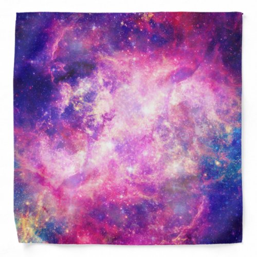 Girly Pink Purple Space Nebula Galaxy Bandana
