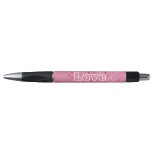 Girly Pink Red Hearts Ombre Pen