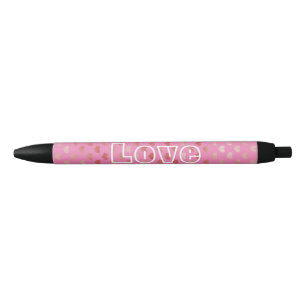 Girly Pink Red Hearts Ombre Pen