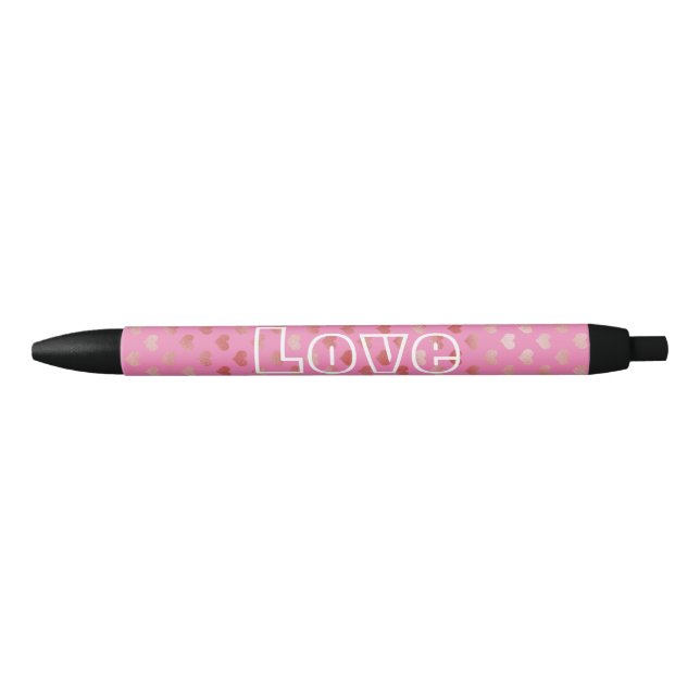 Girly Pink Red Hearts Ombre Pen (Front)