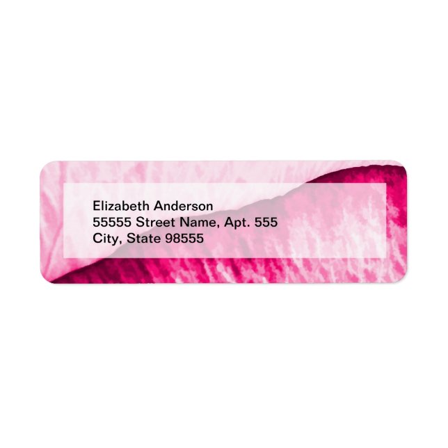 Girly Pink Rose Abstract With Name Label (Front)