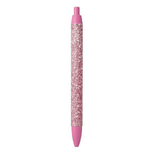 Girly Pink Rose Glitter      Pen