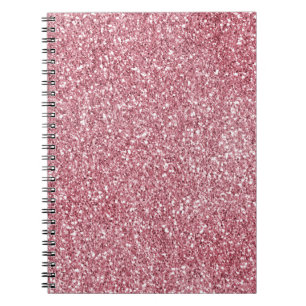 Girly Pink Rose Glitter Sparkle      Notebook