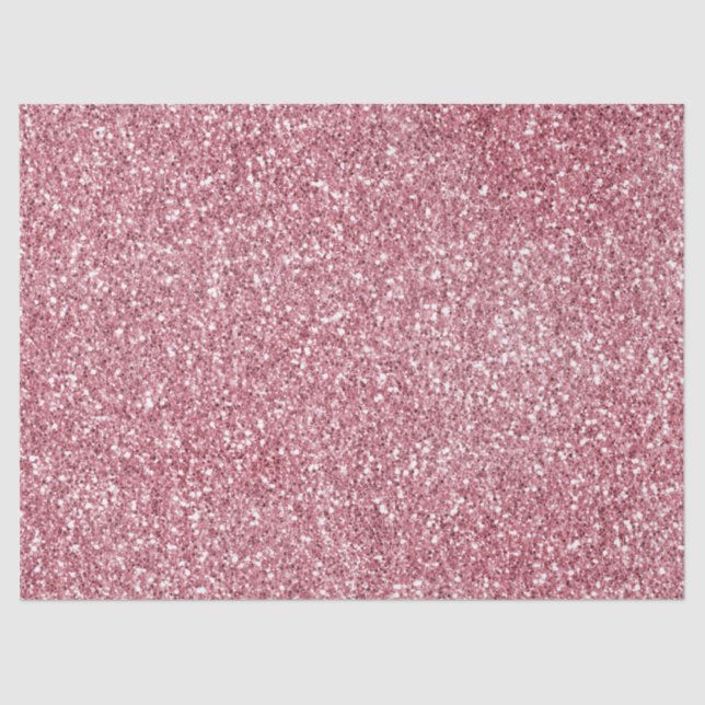 Girly Pink Rose Glitter    Tissue Paper (Front)